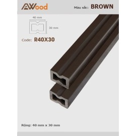 Thanh đà AWood R40x30
