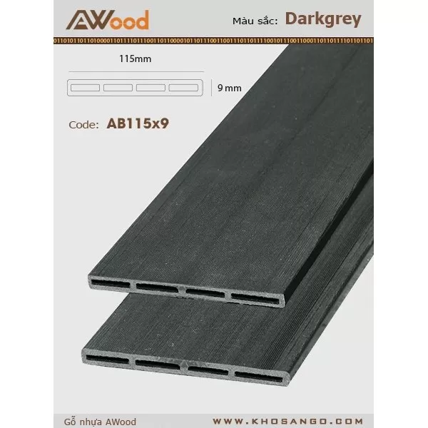 AWood AB115x9 Darkgrey