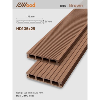 Sàn gỗ AWood HD135x25 brown