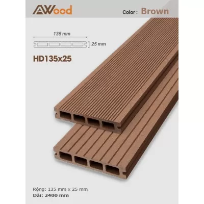 Sàn gỗ AWood HD135x25 brown