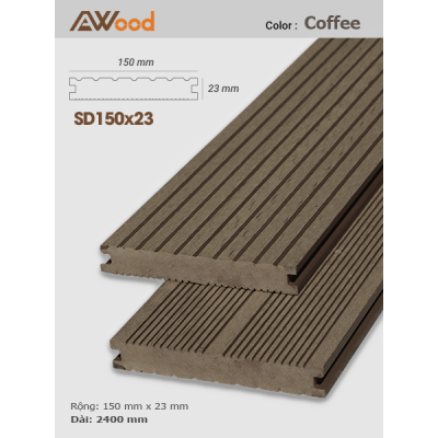 Sàn gỗ AWood SD150x23 Coffee