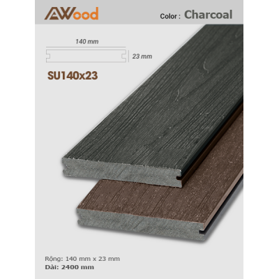 Sàn gỗ AWood SU140x23 Charcoal