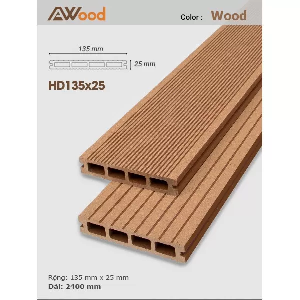 Sàn gỗ AWood HD135x25 wood