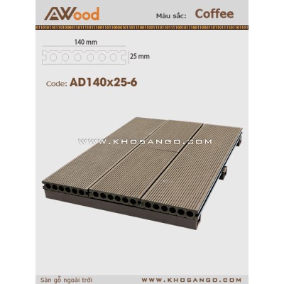 Sàn gỗ AWood AD140x25-6 Coffee