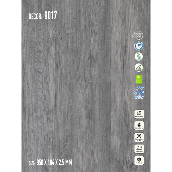 Sàn nhựa Galaxy Vân Gỗ 9017