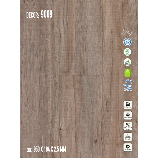 Sàn nhựa Galaxy Vân Gỗ 9009