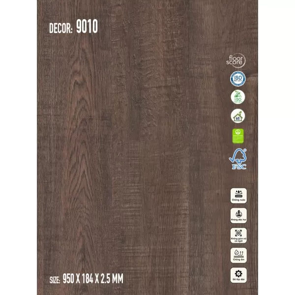 Sàn nhựa Galaxy Vân Gỗ 9010
