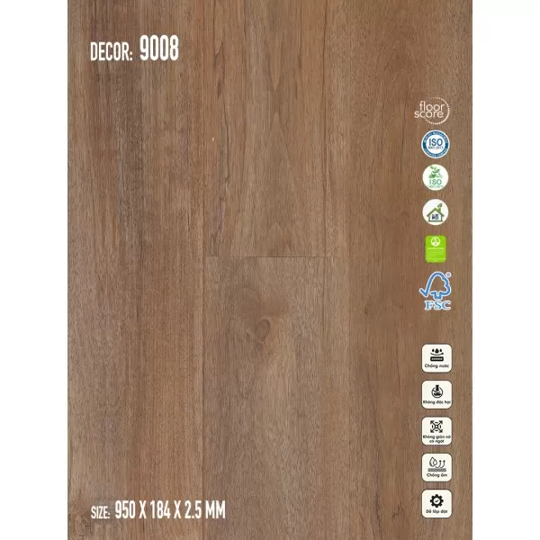 Sàn nhựa Galaxy Vân Gỗ 9008