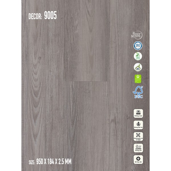 Sàn nhựa Galaxy Vân Gỗ 9005