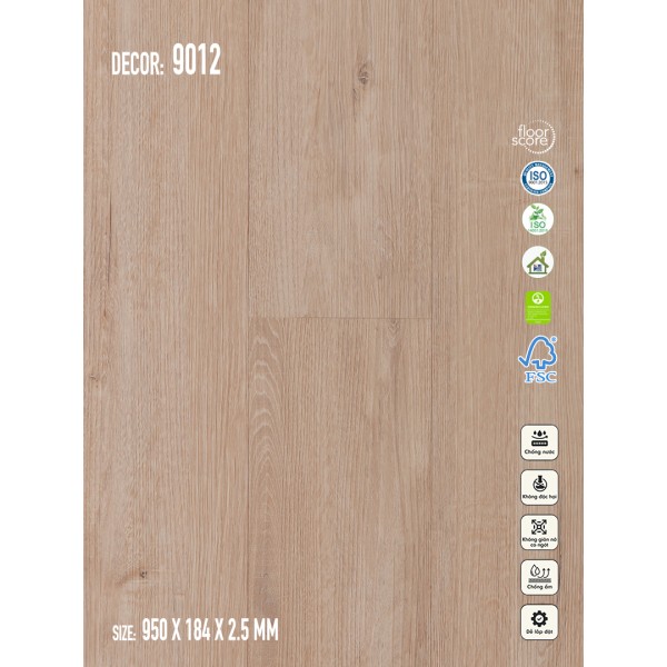 Sàn nhựa Galaxy Vân Gỗ 9012