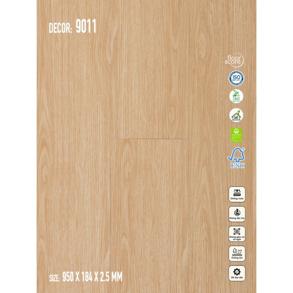 Sàn nhựa Galaxy Vân Gỗ 9011