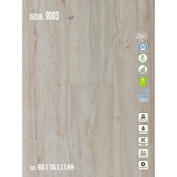 Sàn nhựa Galaxy Vân Gỗ 9003