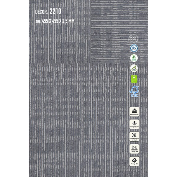 Sàn Nhựa Galaxy Vân Thảm 2210