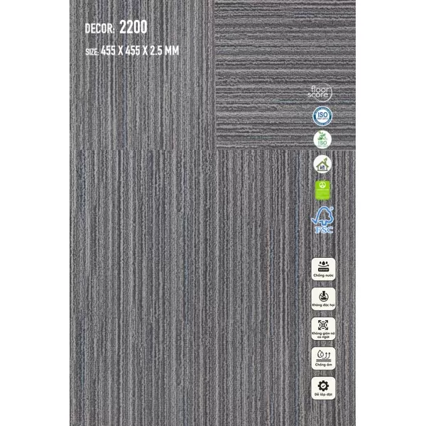 Sàn Nhựa Galaxy Vân Thảm 2200