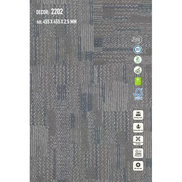 Sàn Nhựa Galaxy Vân Thảm 2202