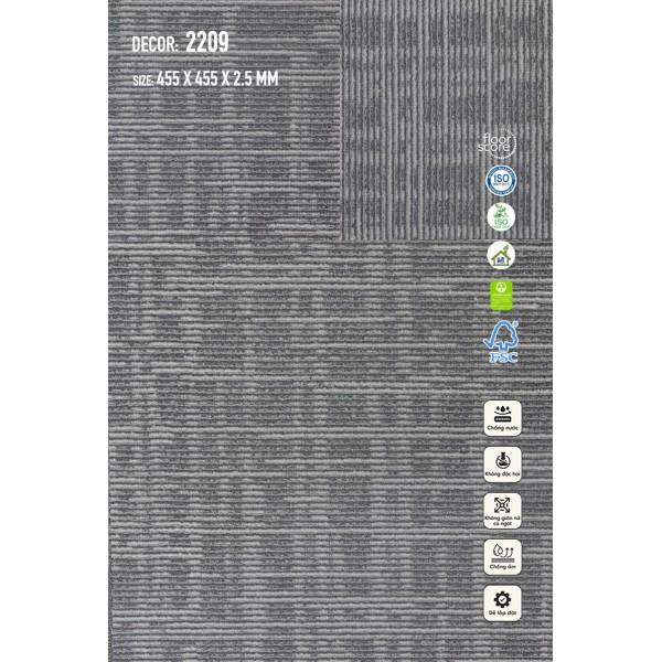 Sàn Nhựa Galaxy Vân Thảm 2209