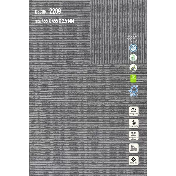 Sàn Nhựa Galaxy Vân Thảm 2209