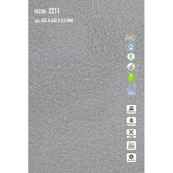 Sàn Nhựa Galaxy Vân Thảm 2211