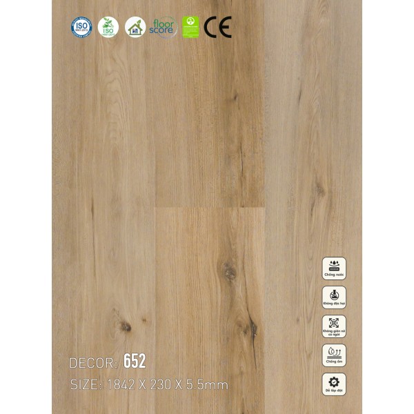 652 Sàn nhựa Vina Spc 5.5mm