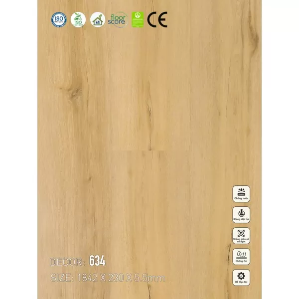 634 Sàn nhựa Vina Spc 5.5mm